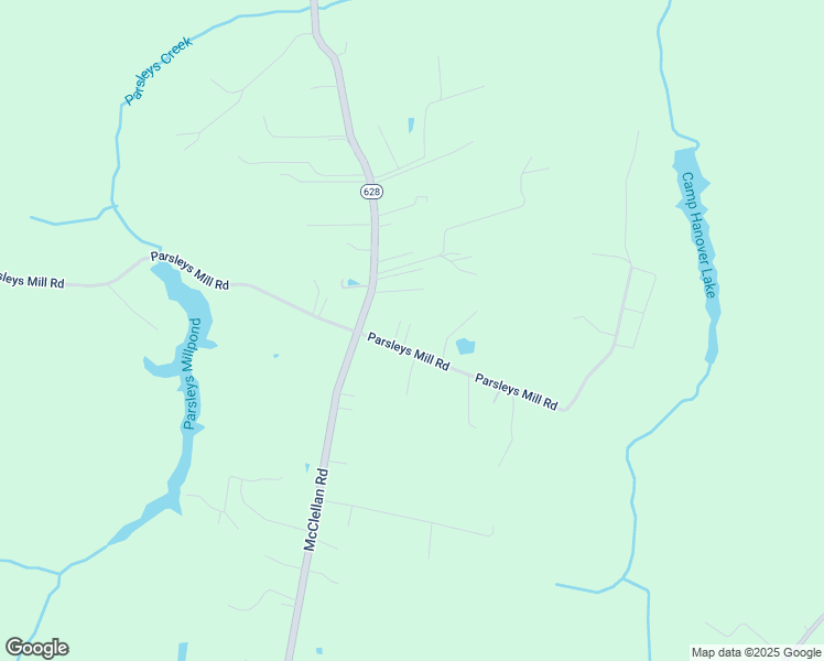 map of restaurants, bars, coffee shops, grocery stores, and more near 3350 Parsleys Mill Road in Mechanicsville