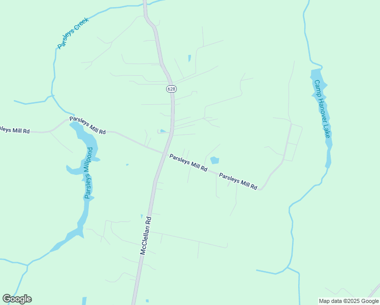 map of restaurants, bars, coffee shops, grocery stores, and more near 3350 Parsleys Mill Road in Mechanicsville