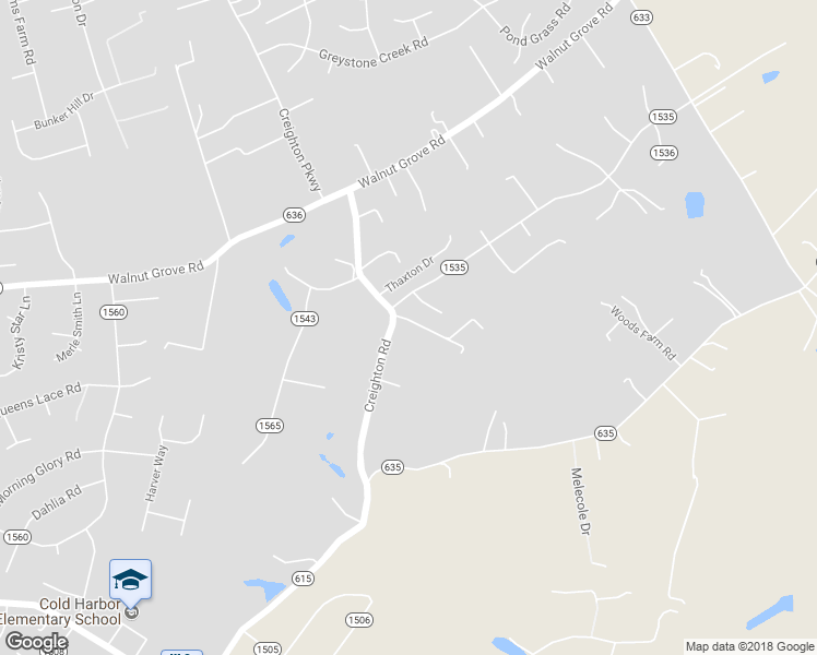 map of restaurants, bars, coffee shops, grocery stores, and more near 7308 Creighton Road in Mechanicsville