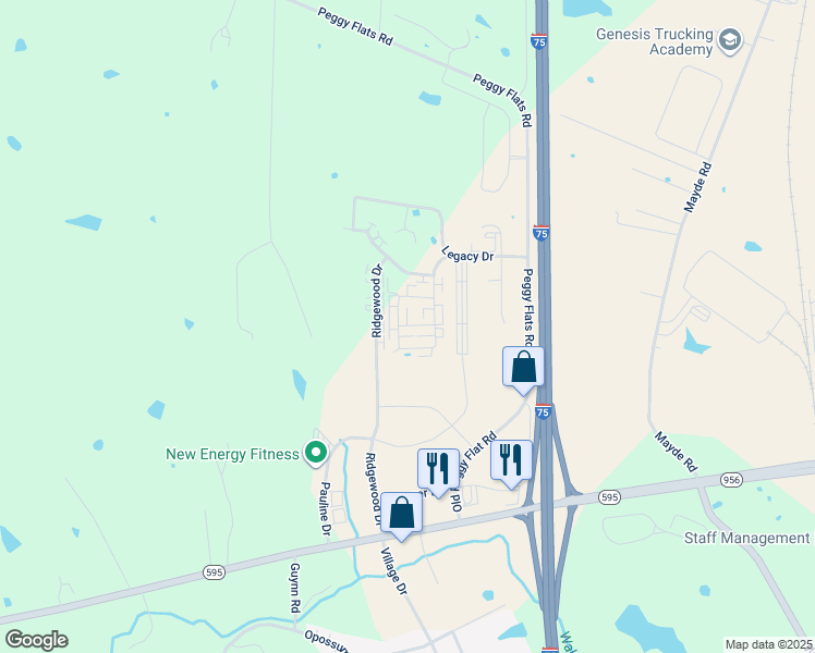 map of restaurants, bars, coffee shops, grocery stores, and more near 1003 Whipporwill Drive in Berea