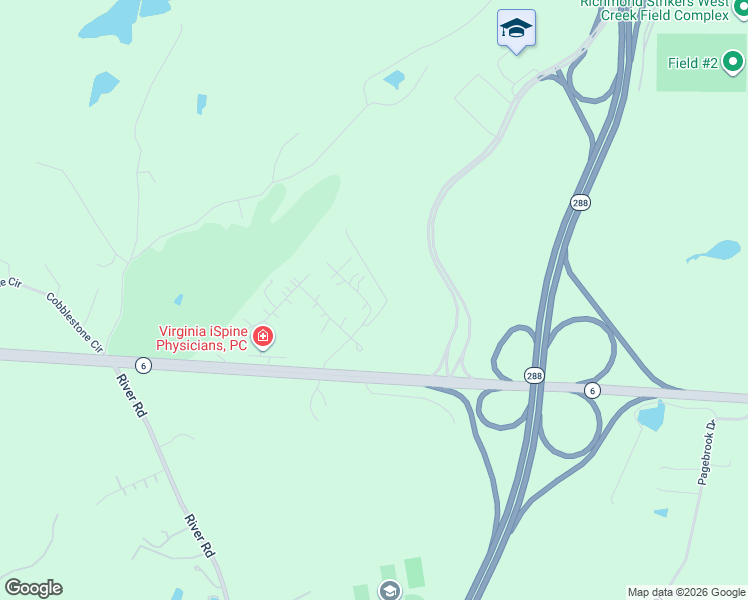 map of restaurants, bars, coffee shops, grocery stores, and more near 541 Creekmore Road in Richmond