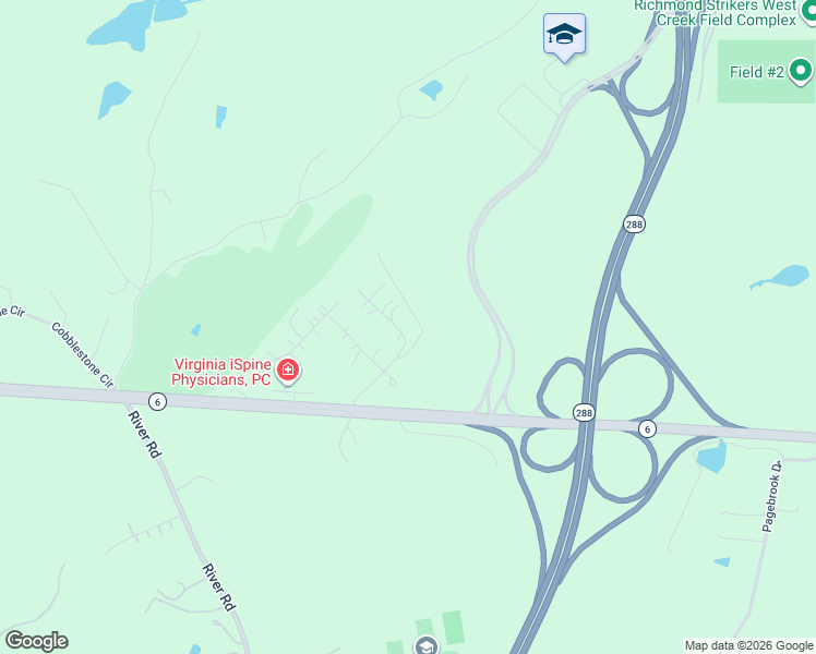 map of restaurants, bars, coffee shops, grocery stores, and more near 541 Creekmore Road in Richmond