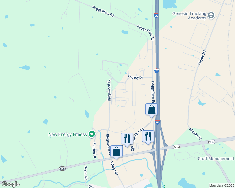 map of restaurants, bars, coffee shops, grocery stores, and more near 1003 Whipporwill Drive in Berea