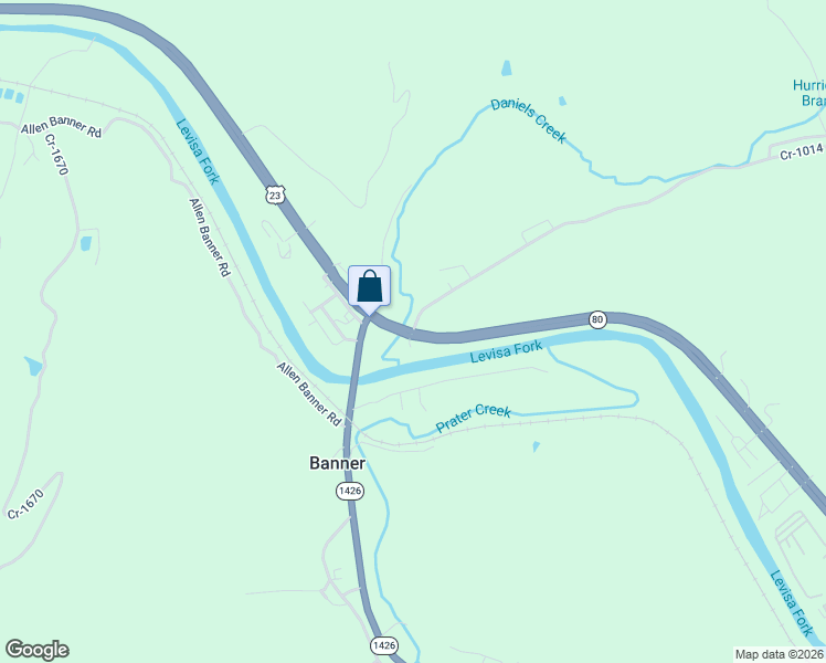 map of restaurants, bars, coffee shops, grocery stores, and more near 79 Cr-1014 in Banner