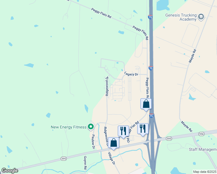 map of restaurants, bars, coffee shops, grocery stores, and more near 809 Ridgewood Drive in Berea