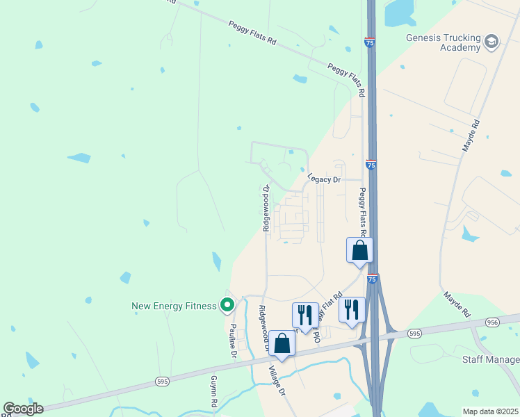 map of restaurants, bars, coffee shops, grocery stores, and more near 809 Ridgewood Drive in Berea
