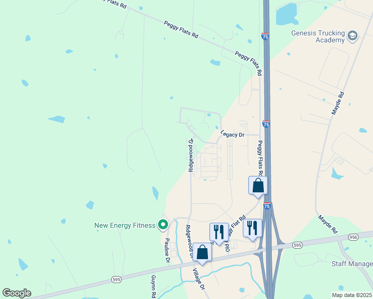 map of restaurants, bars, coffee shops, grocery stores, and more near 809 Ridgewood Drive in Berea