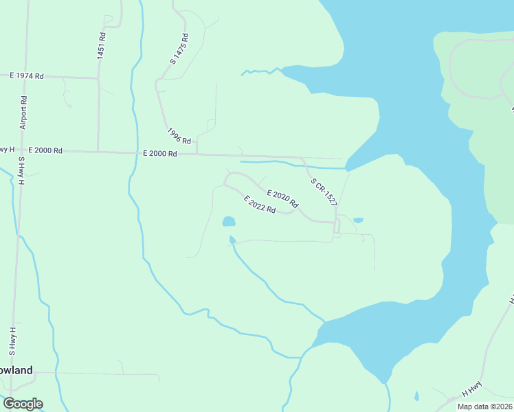 map of restaurants, bars, coffee shops, grocery stores, and more near East 2022 Road in Cedar County