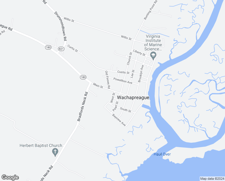 map of restaurants, bars, coffee shops, grocery stores, and more near 10 Lee Street in Melfa