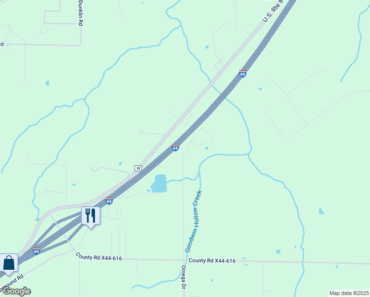 map of restaurants, bars, coffee shops, grocery stores, and more near 18503 Omega Drive in Phillipsburg