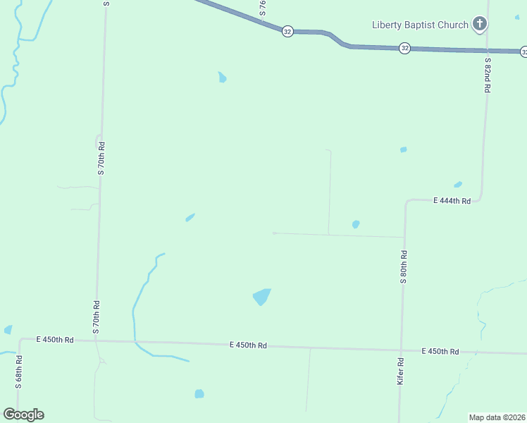 map of restaurants, bars, coffee shops, grocery stores, and more near 757 East 446th Road in Bolivar