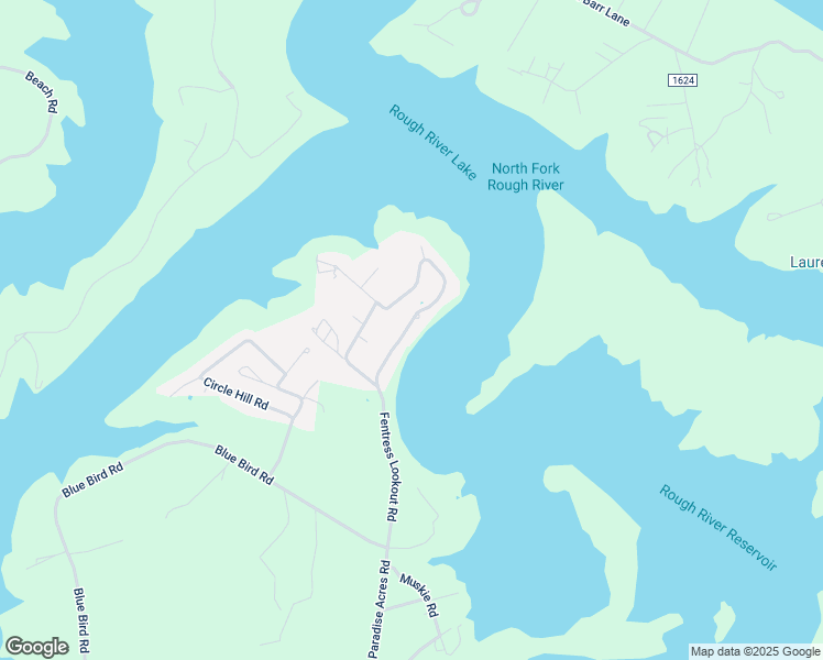 map of restaurants, bars, coffee shops, grocery stores, and more near Fentress Lookout Road in Falls of Rough