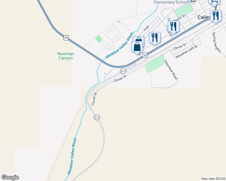 map of restaurants, bars, coffee shops, grocery stores, and more near in Caliente