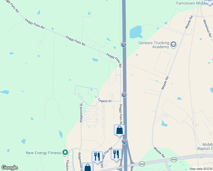 map of restaurants, bars, coffee shops, grocery stores, and more near 208 Kidd Drive in Berea