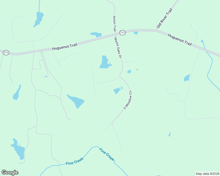 map of restaurants, bars, coffee shops, grocery stores, and more near 3382 Manor Oaks Drive in Powhatan