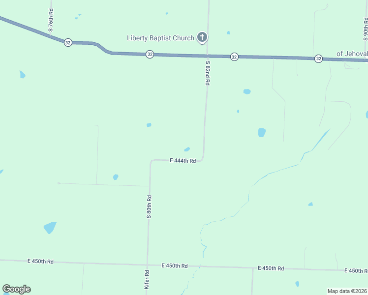 map of restaurants, bars, coffee shops, grocery stores, and more near 815 East 444th Road in Bolivar