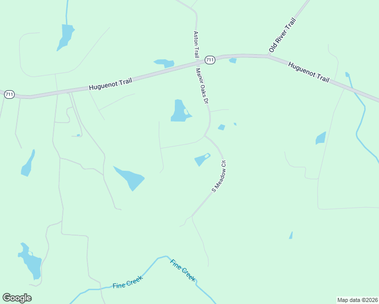 map of restaurants, bars, coffee shops, grocery stores, and more near 3382 Manor Oaks Drive in Powhatan