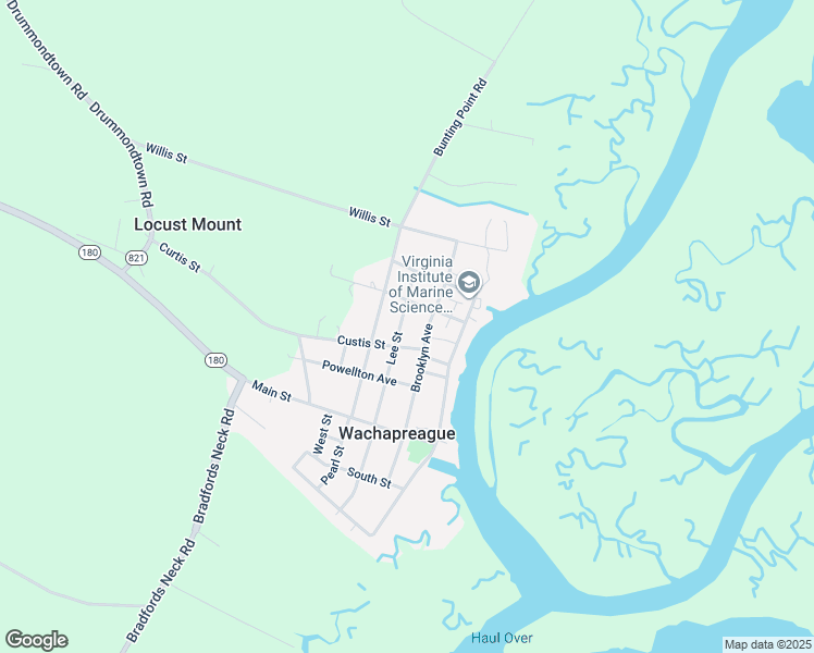 map of restaurants, bars, coffee shops, grocery stores, and more near 21 Lee Street in Melfa