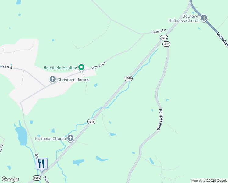 map of restaurants, bars, coffee shops, grocery stores, and more near 2938 Kentucky 1016 in Berea