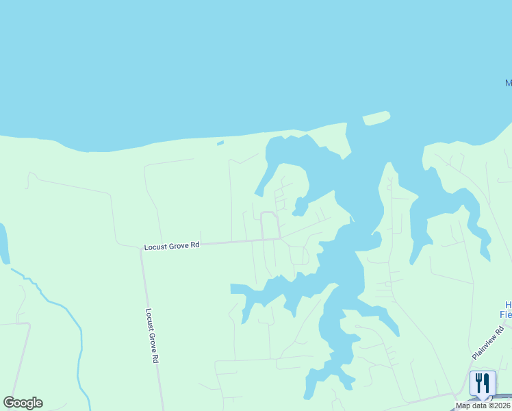 map of restaurants, bars, coffee shops, grocery stores, and more near 1437 Locust Grove Road in Topping