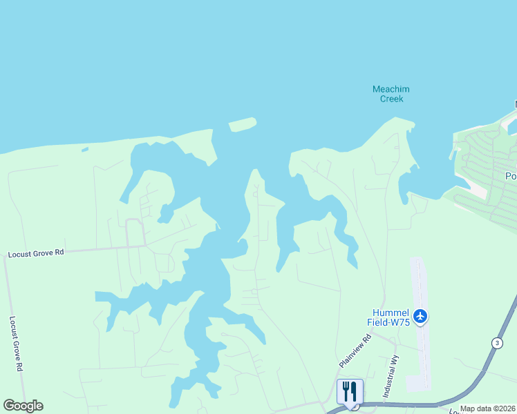 map of restaurants, bars, coffee shops, grocery stores, and more near 786 Long Point Lane in Topping