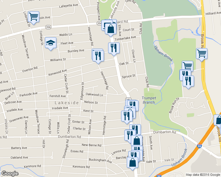 map of restaurants, bars, coffee shops, grocery stores, and more near 2125 Madison Lane in Henrico