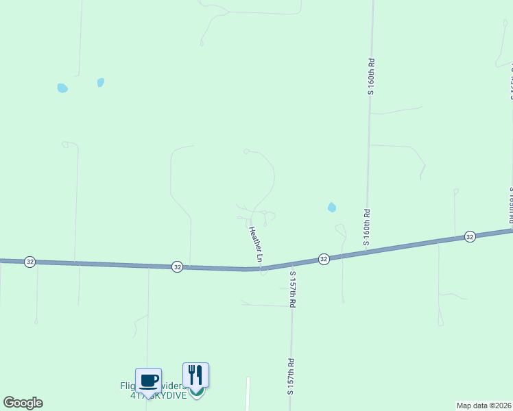 map of restaurants, bars, coffee shops, grocery stores, and more near Heather Lane in Polk County