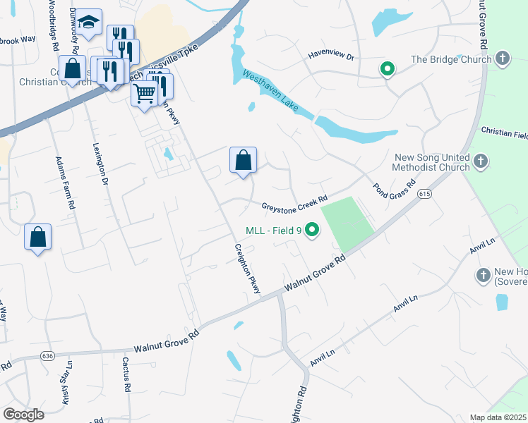 map of restaurants, bars, coffee shops, grocery stores, and more near 7807 Sweetbay Lane in Mechanicsville