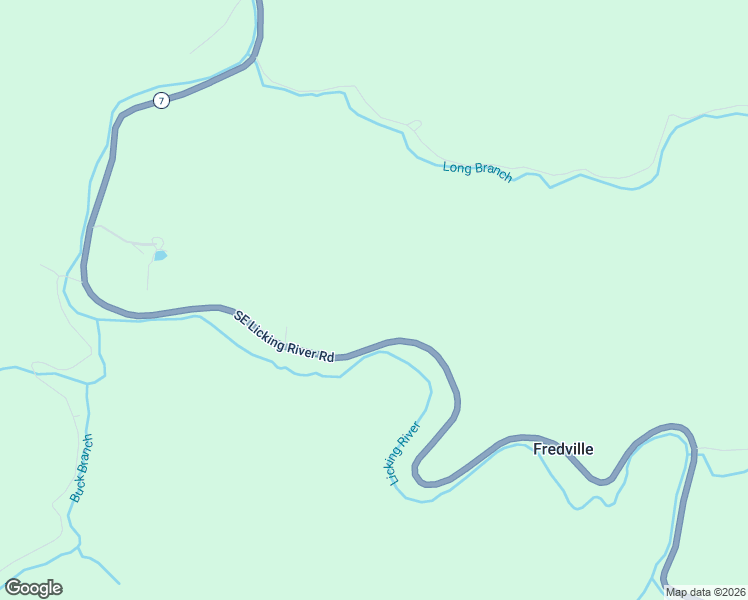 map of restaurants, bars, coffee shops, grocery stores, and more near 16850 Southeast Licking River Road in Salyersville