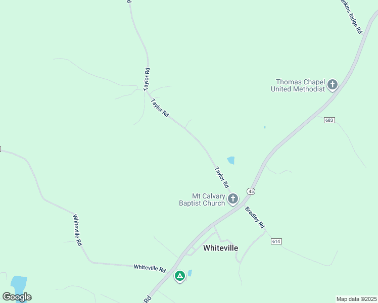 map of restaurants, bars, coffee shops, grocery stores, and more near 61 Taylor Road in Cartersville