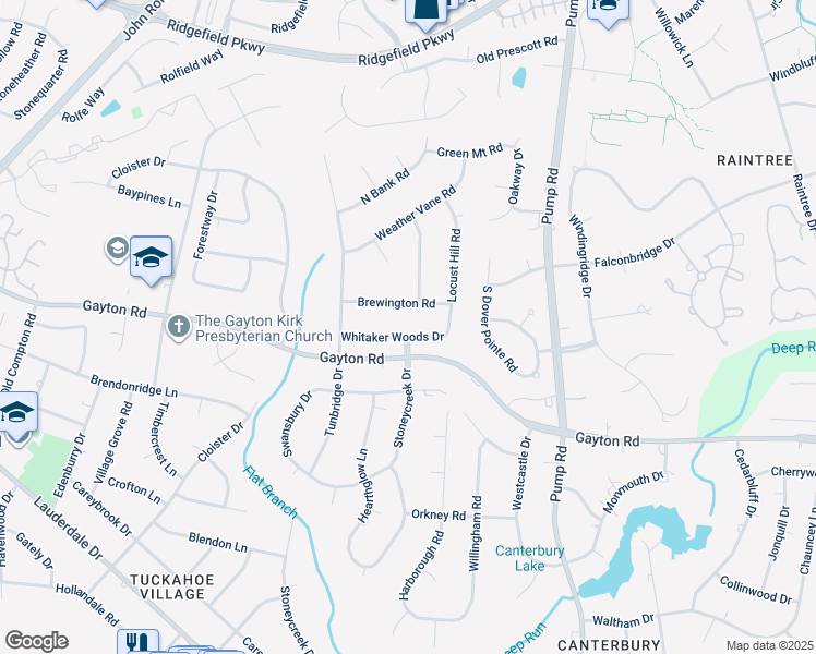 map of restaurants, bars, coffee shops, grocery stores, and more near 10806 Whitaker Woods Drive in Richmond