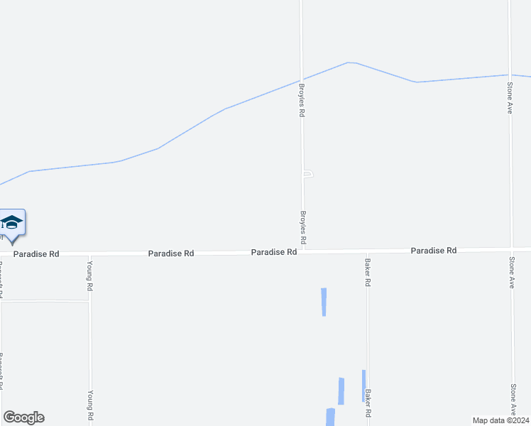 map of restaurants, bars, coffee shops, grocery stores, and more near 5807 Paradise Road in Modesto