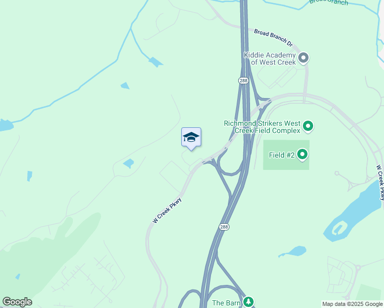 map of restaurants, bars, coffee shops, grocery stores, and more near 12800 West Creek Parkway in Richmond