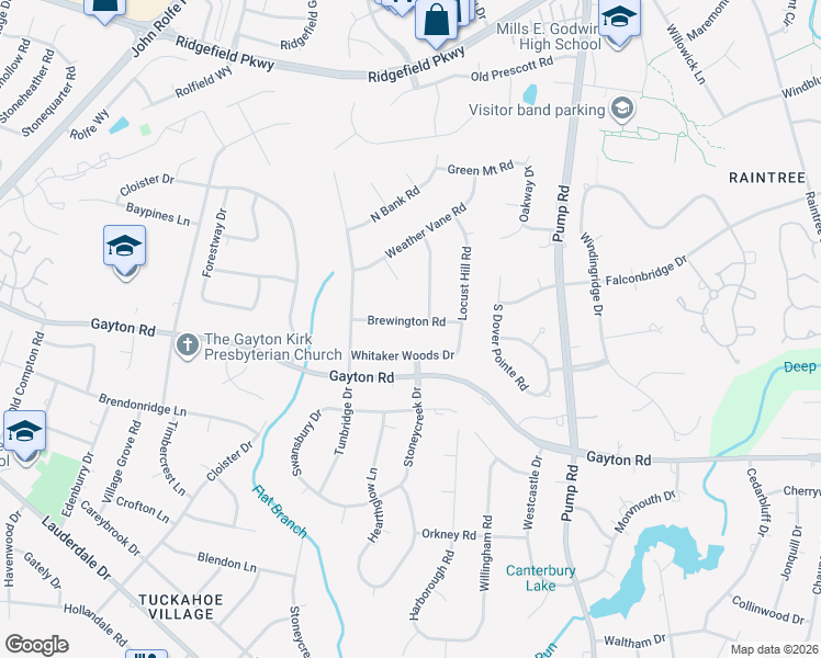 map of restaurants, bars, coffee shops, grocery stores, and more near 10809 Brewington Road in Richmond
