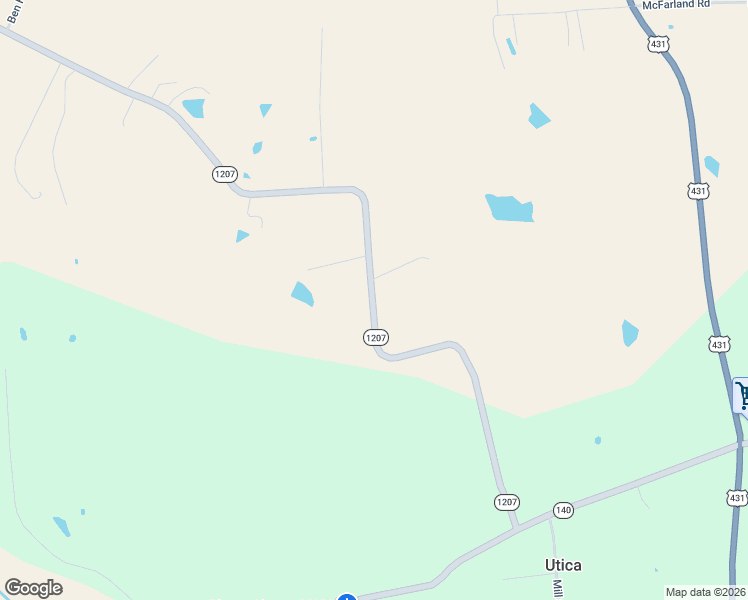 map of restaurants, bars, coffee shops, grocery stores, and more near 546 Kentucky 1207 in Utica