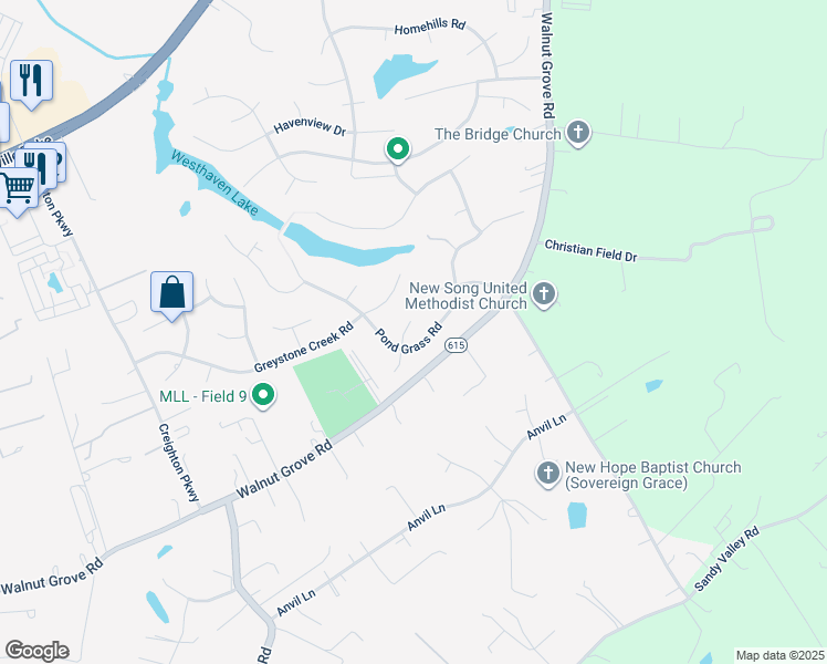 map of restaurants, bars, coffee shops, grocery stores, and more near 7632 Old Track Lane in Mechanicsville