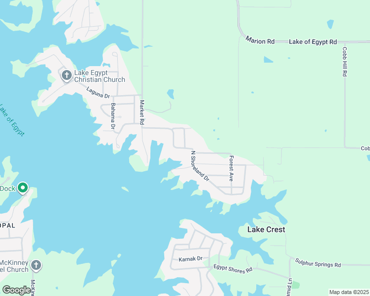 map of restaurants, bars, coffee shops, grocery stores, and more near 1100 Mimosa Drive in Creal Springs