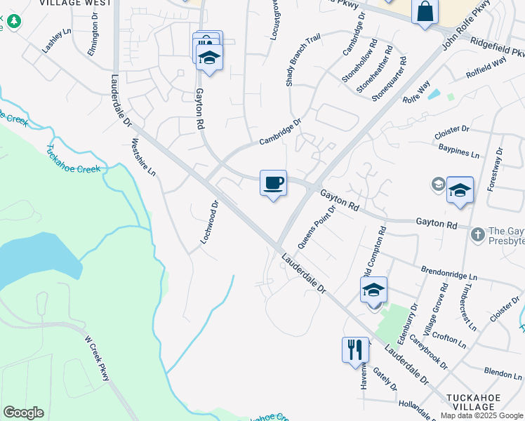 map of restaurants, bars, coffee shops, grocery stores, and more near 2027 Lauderdale Drive in Henrico
