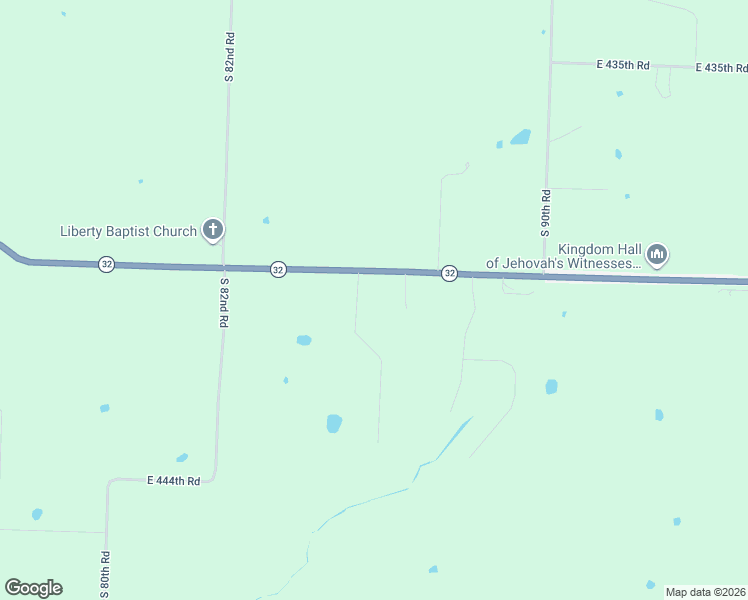 map of restaurants, bars, coffee shops, grocery stores, and more near 834-866 Highway 32 in Bolivar