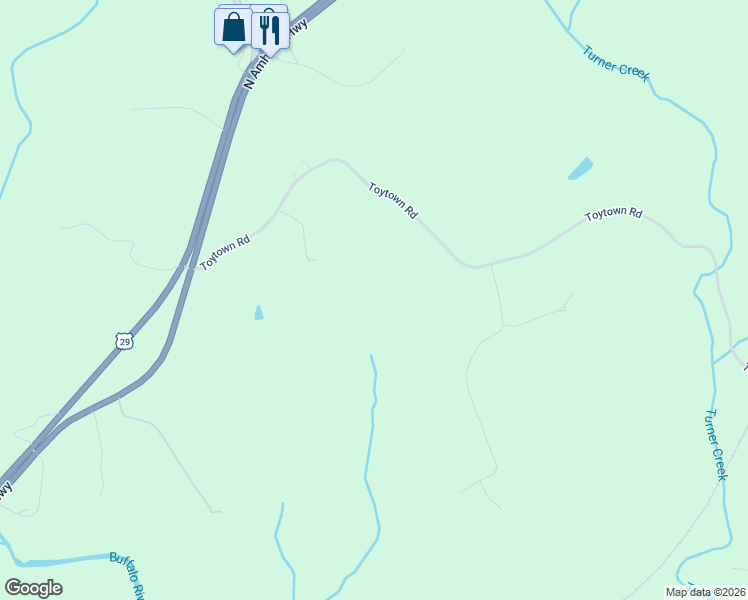 map of restaurants, bars, coffee shops, grocery stores, and more near Toytown Road in Amherst
