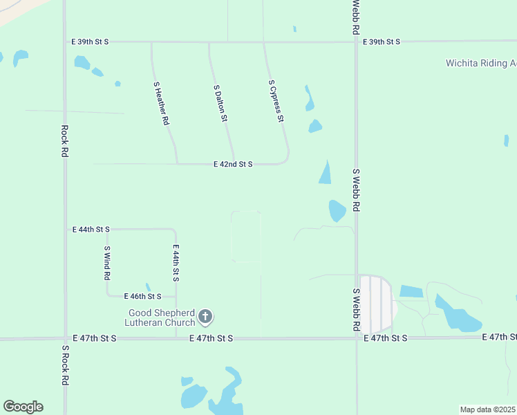 map of restaurants, bars, coffee shops, grocery stores, and more near East 44th Street South in Sedgwick County