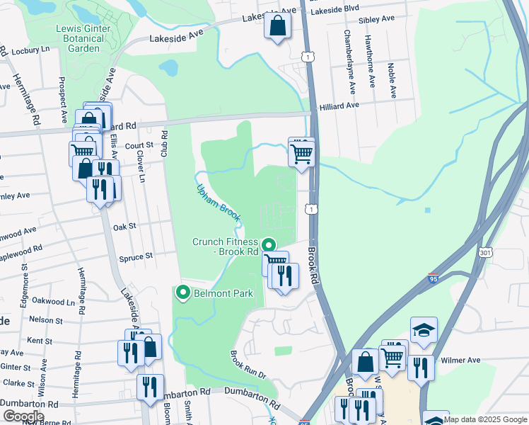 map of restaurants, bars, coffee shops, grocery stores, and more near 5924 Laurel Bed Lane in Richmond