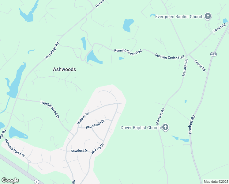 map of restaurants, bars, coffee shops, grocery stores, and more near 400 Hickory Court in Manakin-Sabot