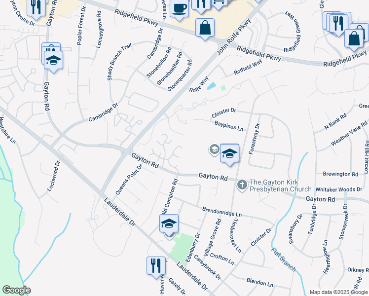 map of restaurants, bars, coffee shops, grocery stores, and more near 11813 Coat Bridge Lane in Henrico