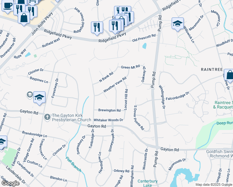 map of restaurants, bars, coffee shops, grocery stores, and more near Plain View Road in Henrico