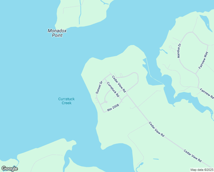 map of restaurants, bars, coffee shops, grocery stores, and more near Cedar View Road in Accomack County