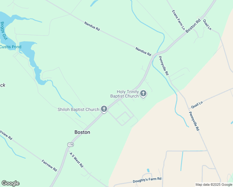map of restaurants, bars, coffee shops, grocery stores, and more near 31474 Boston Road in Painter