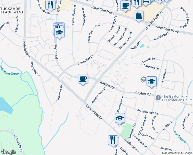 map of restaurants, bars, coffee shops, grocery stores, and more near 1701 Quail Covey Road in Henrico