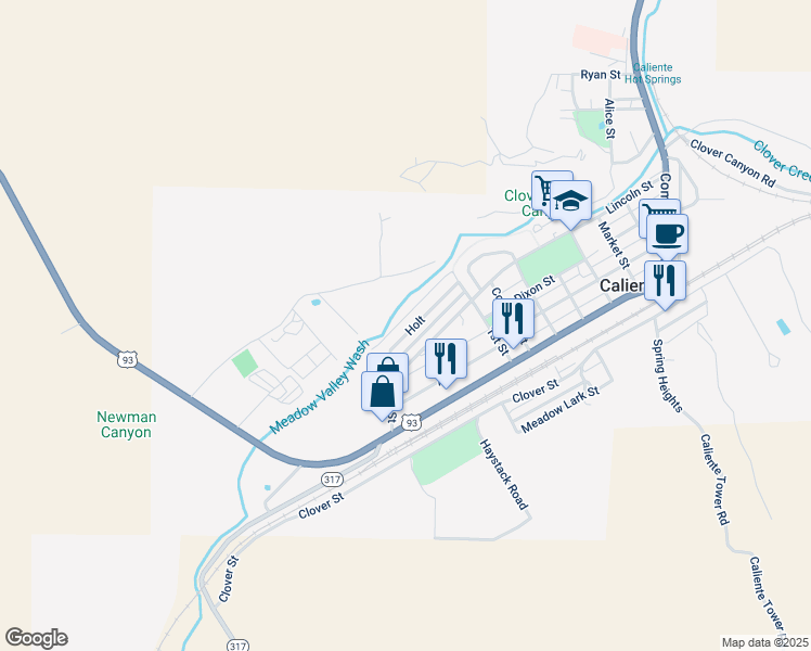 map of restaurants, bars, coffee shops, grocery stores, and more near 852 Holt Avenue in Caliente