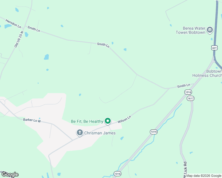 map of restaurants, bars, coffee shops, grocery stores, and more near 332 Springhurst Drive in Berea